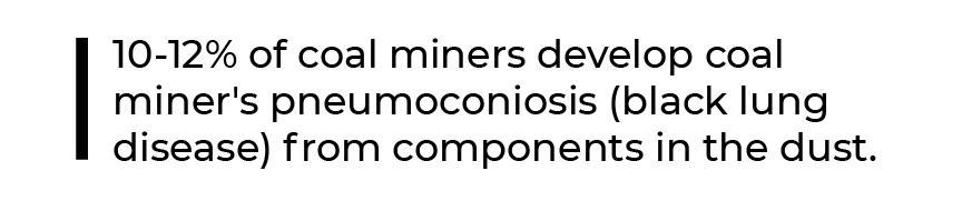 How coal miner's pneumoconiosis is developed